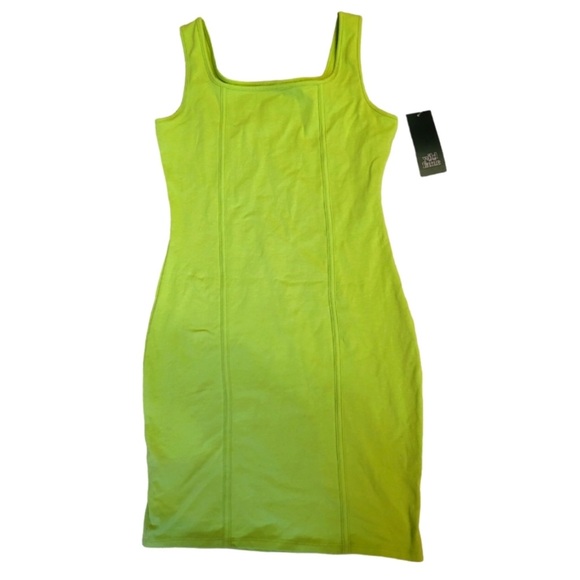 Wild Fable Women's Size Small Lime Green Sleeveless Seamed Bodycon Dress NWT - Picture 5 of 15